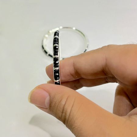 Handcrafted 92.5 Sterling Silver Nazariya Kids Pair Kada